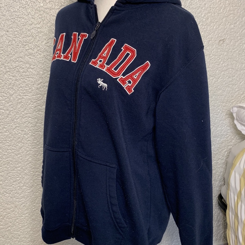 Teepee Canada Navy Hoodie Sweatshirt Unisex Size Small - Picture 3 of 6